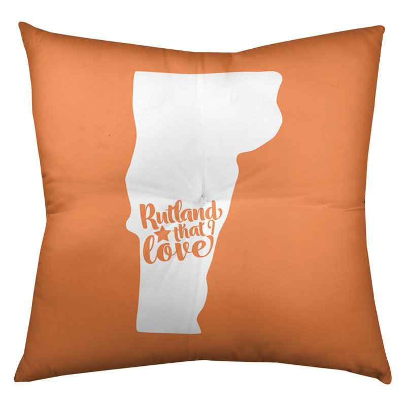 Coussin de plancher touffeté, 26 po x 26 po, Orange, Rutland