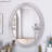 Luxury Makeup Vanity Desk With Oval Mirror-1116733834