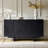 Martha 4-Door Fluted Manufactured Wood Sideboard with Adjustable Shelves and Cable Management-1798940303