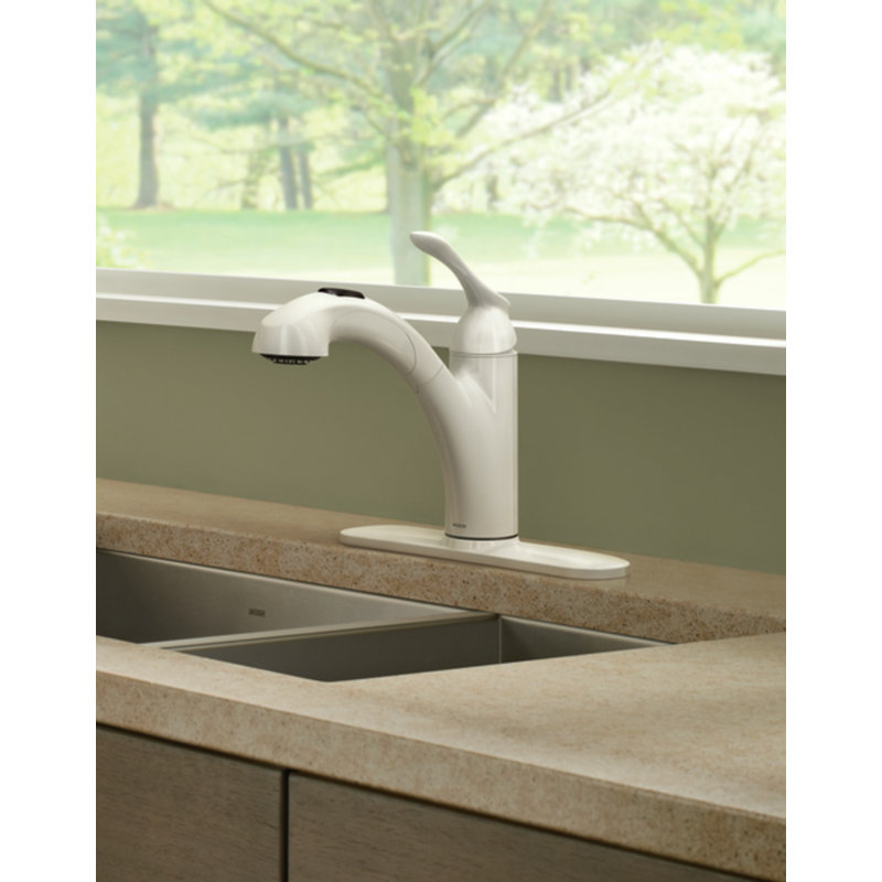 Banbury Single Handle Kitchen Faucet, Ivory