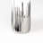 Solenne 16" Silver Ribbed White Ceramic Vase-1086970697