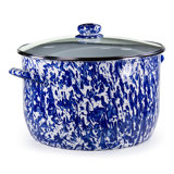 Golden Rabbit Cobalt Swirl 18 Quarts Non-Stick Enamelware Stock Pot