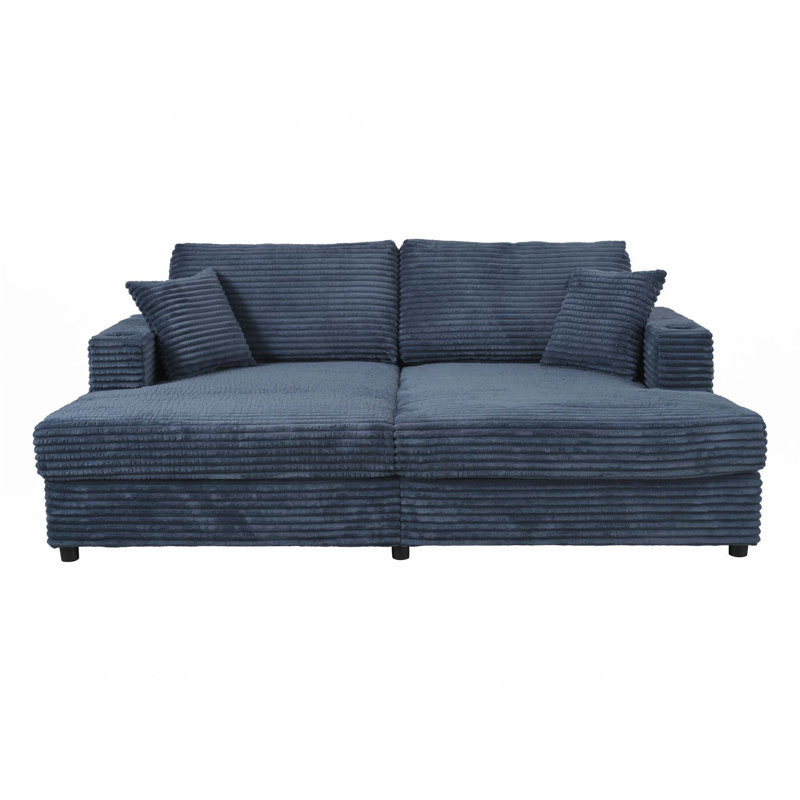 Canapé-lit 86,5 po, Bleu
