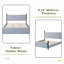 Lit tapissier rayé en bois d'hévéa-1067481324