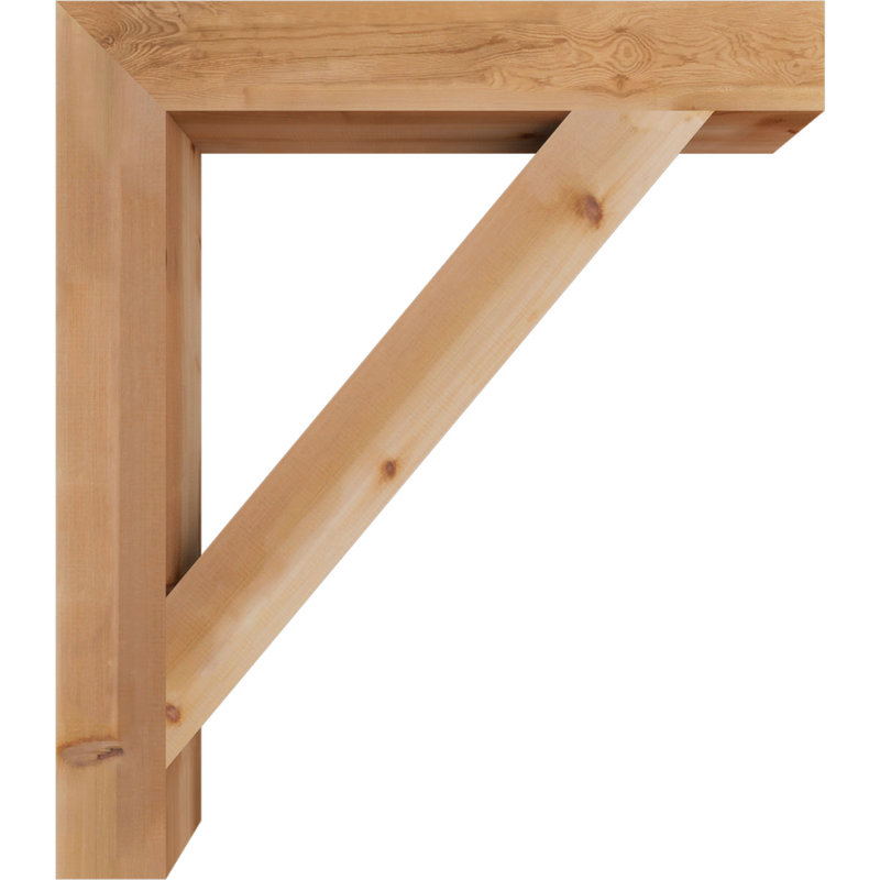 Support de bloc traditionnel, Cèdre rouge de l'Ouest (lisse), H 48 po x l 5,5 po x P 42 po
