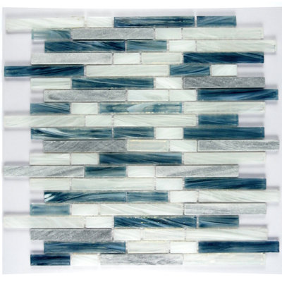 Carrelage mosaïque en verre Ice Blue Berries