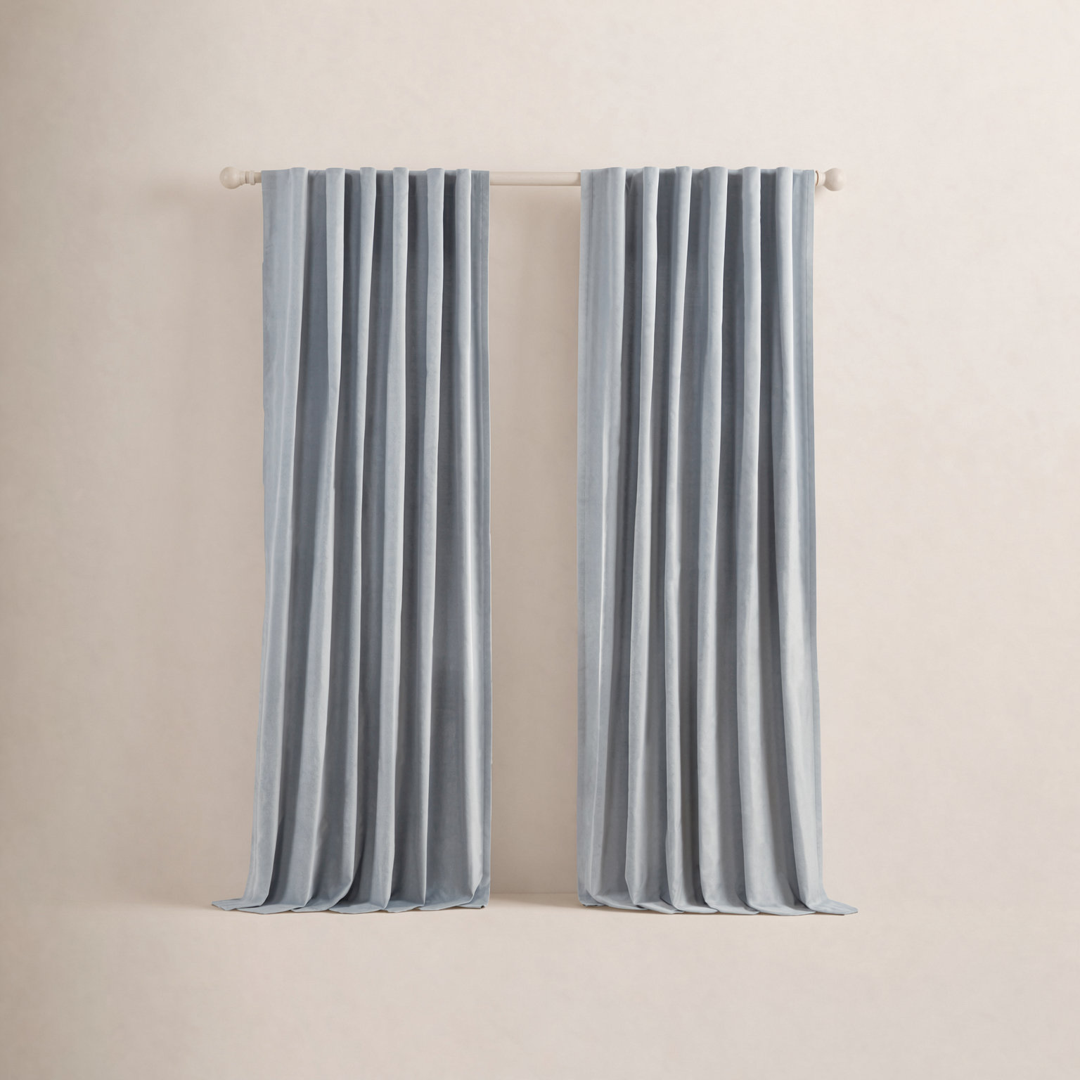 Lauren Ralph Lauren Room Darkening Velvet Panel, 52" x 108", Slate Blue