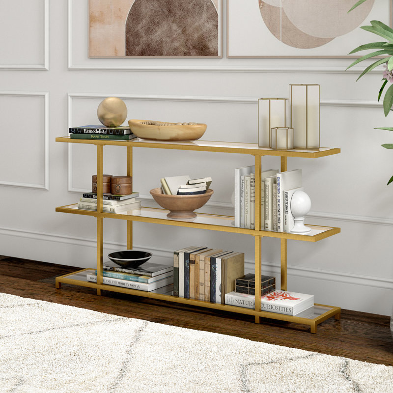 Greenwich Console Table, Brass, 29" H x 55" W x 10" D