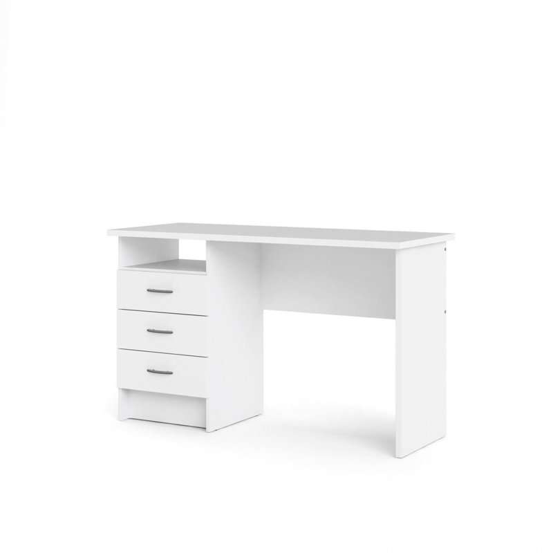 Gouge Computer Desk, White