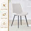 Ensemble table et chaises Ensemble de table de salle à manger moderne et minimaliste blanc de 42 pouces, assorti de 6 chaises en polyuréthane artificiel blanc avec coussins arrondis. Convient pour les salles à manger, les bureaux, etc.-976188298-976188308
