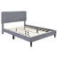 Lit plateforme tapissier, sans sommier tapissier, tissu en velours-87878431-87878432