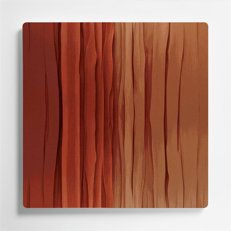 Abstrait couleur champ 66, art mural en métal brun, H 16 po x l 16 po