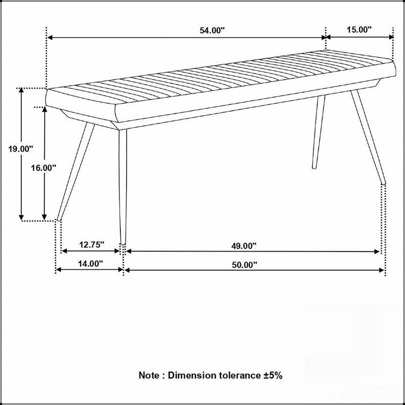 Tufted Cushion Side Bench