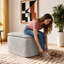 Repose-pieds carré rembourré pour le salon, repose-pieds carré à coussin amovible-1311725252