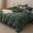 Bedsure 100% Washed Cotton Duvet Cover Queen Set - Minimalist Cotton Beding Set For All Season（set of 3）-109918983-106246591