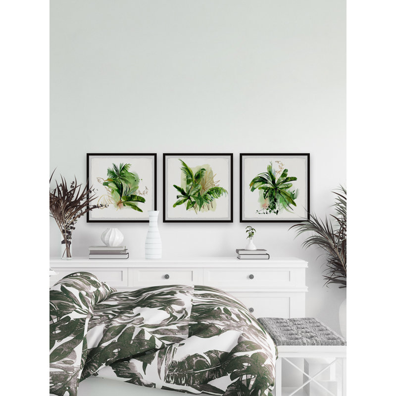 Melmore Coastal Greenery 3 Piece Painting