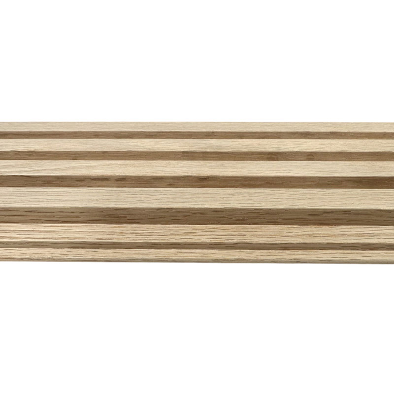 H 5,25 po x P 0,75 po, 48" H x 5.25" W x 0.75" D, Red Oak