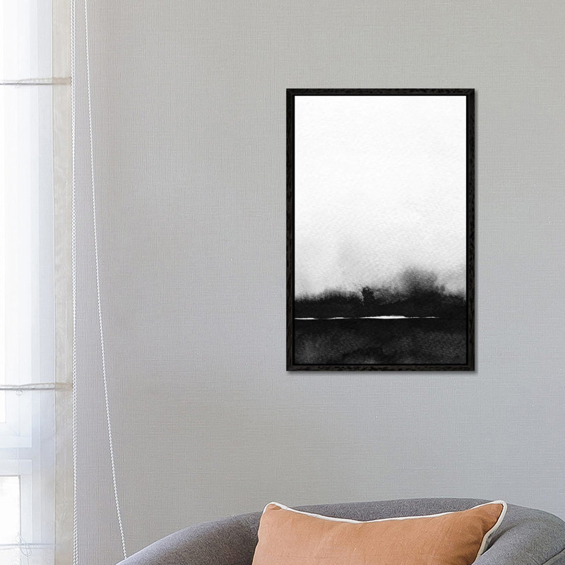Abstract Landscape No. 1 by Melissa Selmin - Painting on Canvas, Black Framed, 66.04 cm H x 45.72 cm W