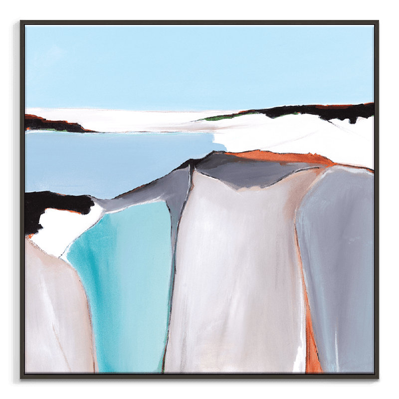 Daybreak by Brenda Meynell - Painting, 76cm H x 76cm W x 5cm D, Black Framed Canvas