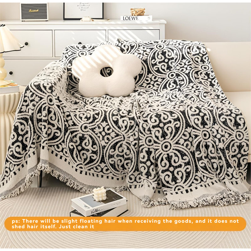 Cotton Sofa Slipcover, 118.11" W x 70.86" D