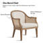 Ensemble de 2 fauteuils en bois massif de rotin de 28,5 po Andel-99276361