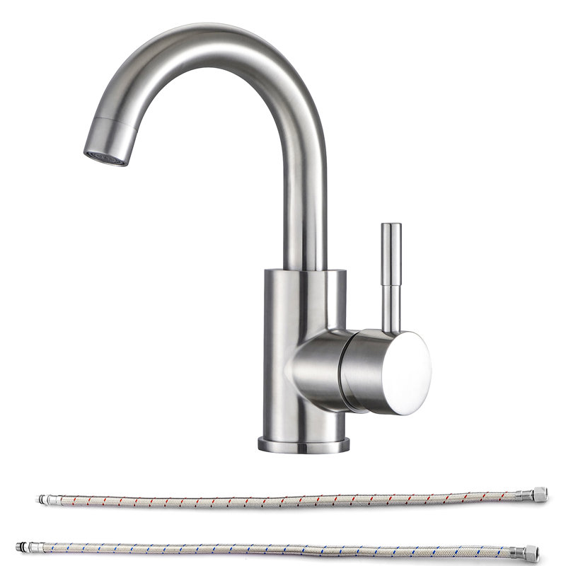 Robinet de salle de bain en nickel brossé à un trou - avec poignée pour un ajustement précis de la température tout en garantissant une fuite et une durabilité