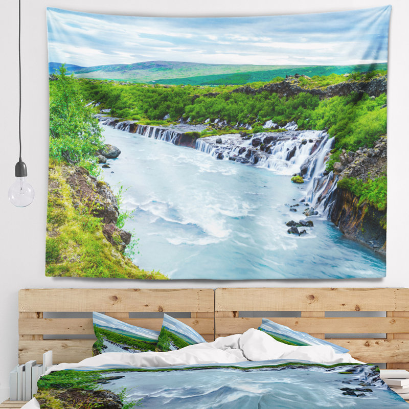 Tapisserie Hraunfossar, H 32 po x l 39 po