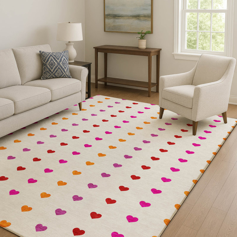 Tapis pour enfant Villers lavable à la machine de qualité supérieure, Ivoire ivoire, 10 pi x 14 pi