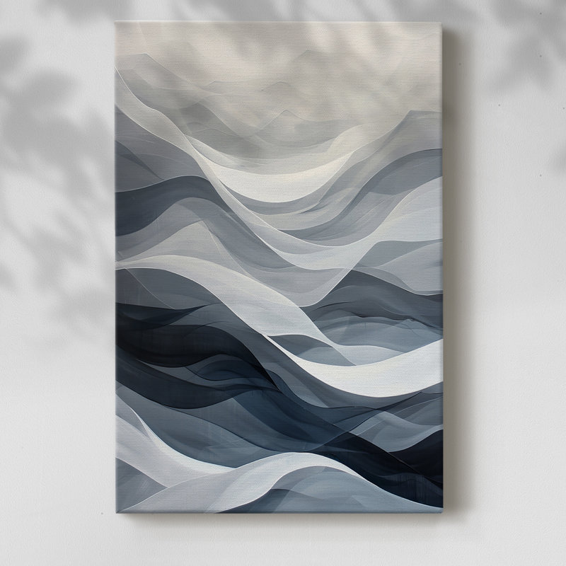 Série ABSTRACT CDLXVI - Toile tendue avec châssis de qualité supérieure - Prêt à être accroché, H 18 po x l 12 po