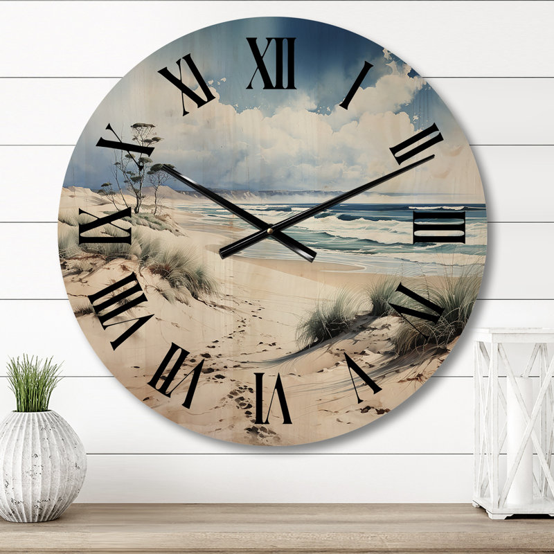 Horloge murale en bois massif Rusank, Moyenne