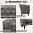 Engelhardt Faux Leather Midcentury Barrel Loveseat 2 Seater Sofa Couch for Bedrooms and Living Room.-91760584
