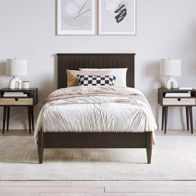  Lit plateforme Amandalee, Simple TG, Espresso