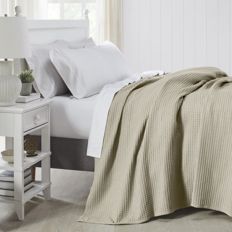 Couverture thermique moderne 100% coton gaufré Modern, Lit simple, Gruau