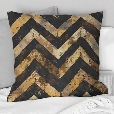 Chevron Rhythm II - Glam Throw Pillow