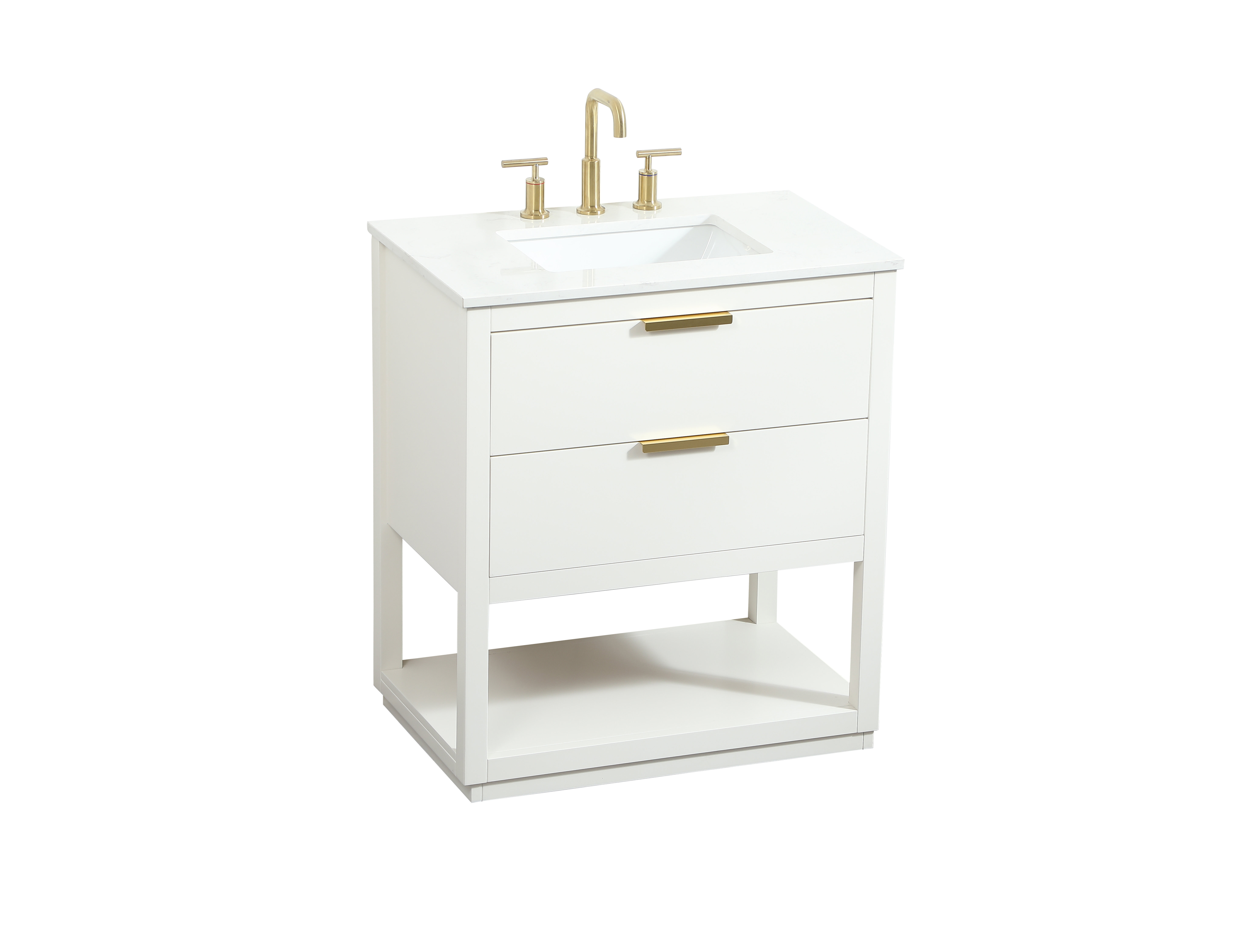 Joss & Main Felicity 30'' Single Bathroom Vanity with Stone Top ...