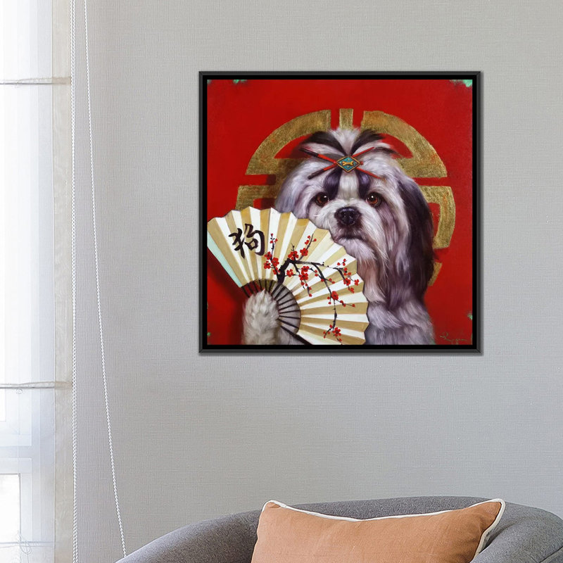 «Eernal Companion», reproduction sur toile, H 26 po x l 26 po x P 1,5 po, Toile avec cadre noir, Pas de tapis