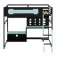 Lit mezzanine en bois avec bureau-1746373084