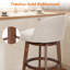 Tabouret de comptoir pivotant H 26 po Martina Modern avec pieds en bois massif (ensemble de 4)