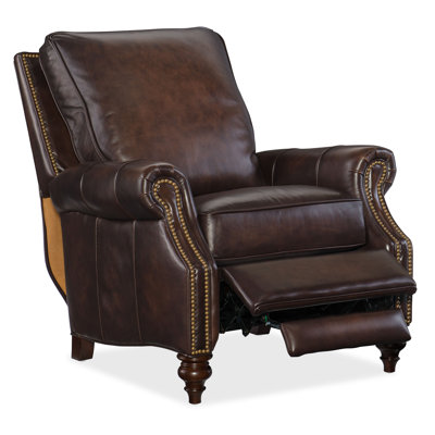 Lindley 32.75"" Wide Genuine Leather Manual Club Recliner -  Birch Laneâ¢, 1CF64F15B54A4CBF9F471A24510CDB1E