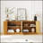 Contemporary Wave Pattern Sideboard Storage Cabinet, Natural Finish, Ideal For Kitchen, Bedroom, And Entryway, 64''W X 15''D X 24''H
