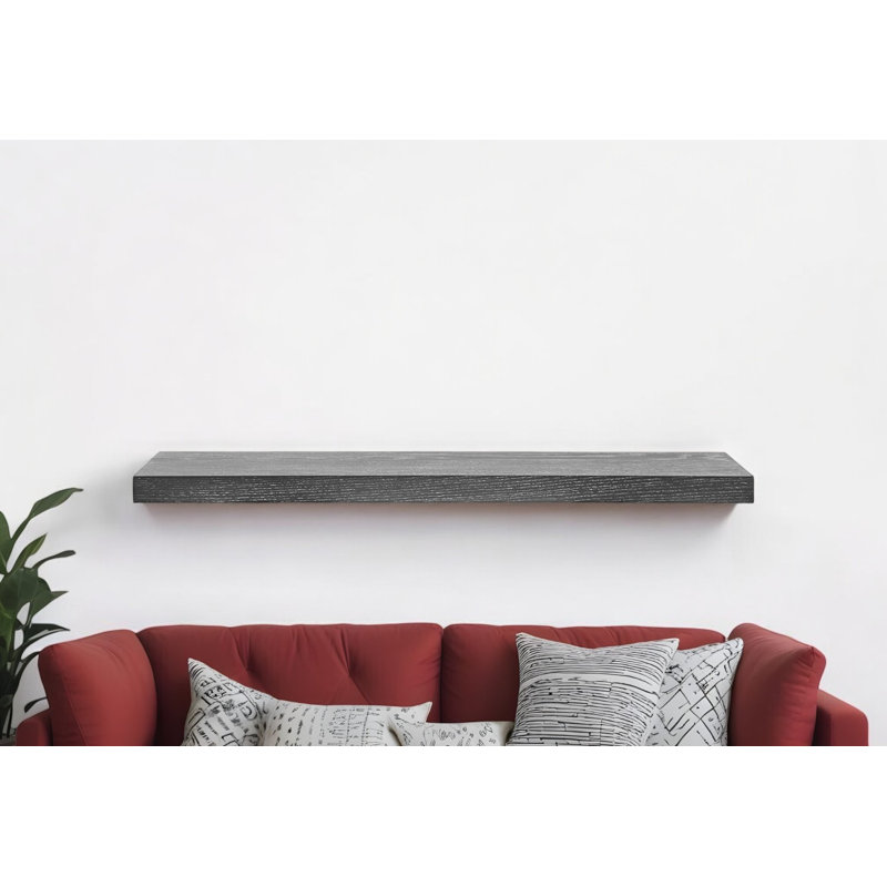 Tablette flottante 43 po, H 1,97 po x l 43,31 po x P 10,24 po, Gris foncé