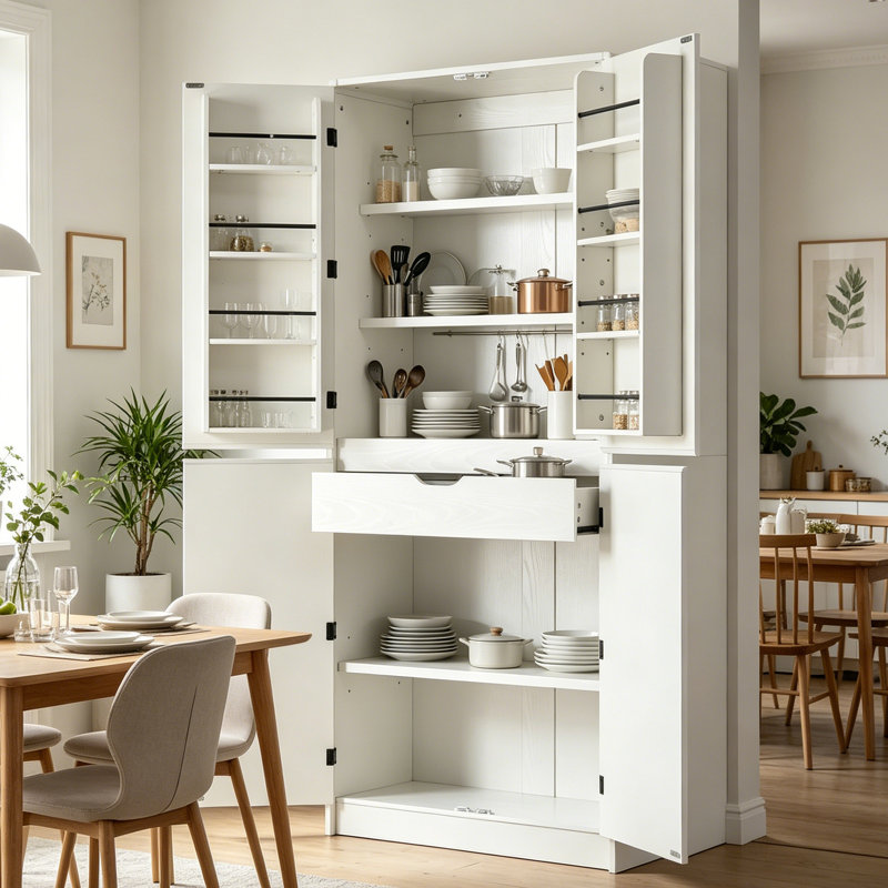 Armoire de cuisine 72 po Farmed, Blanc