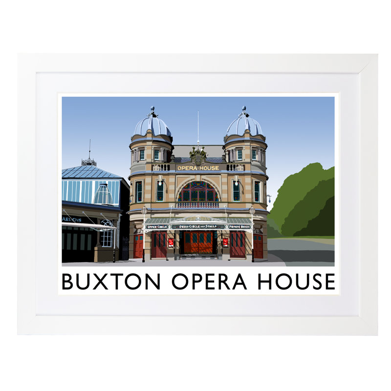 Buxton Opera House 3 1 Piece Wall Art, 44 cm H x 54 cm W x 2.2 cm D, White Wood Frame