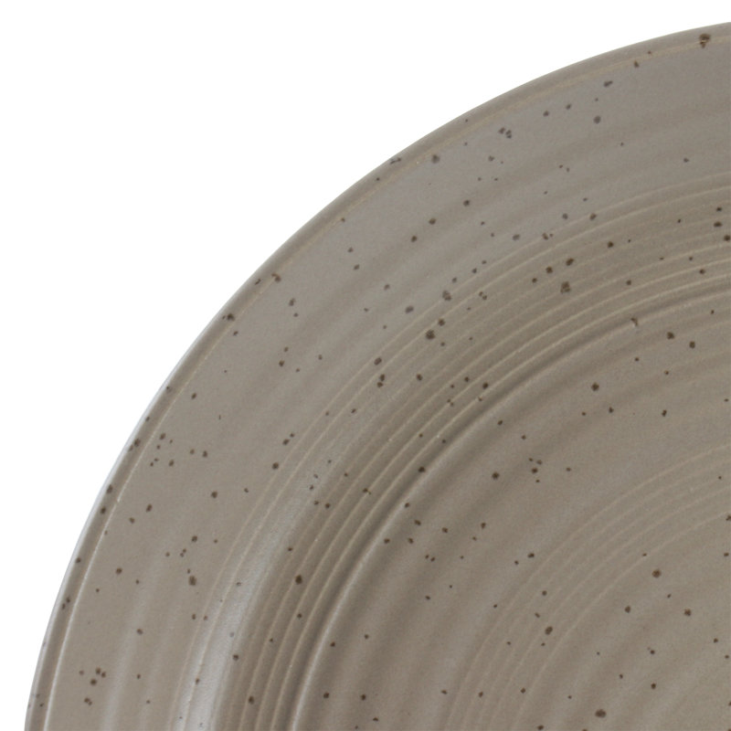 Gibson Milbrook 6 Piece 10 Inch Round Stoneware Dinner Plate Set in Mocha