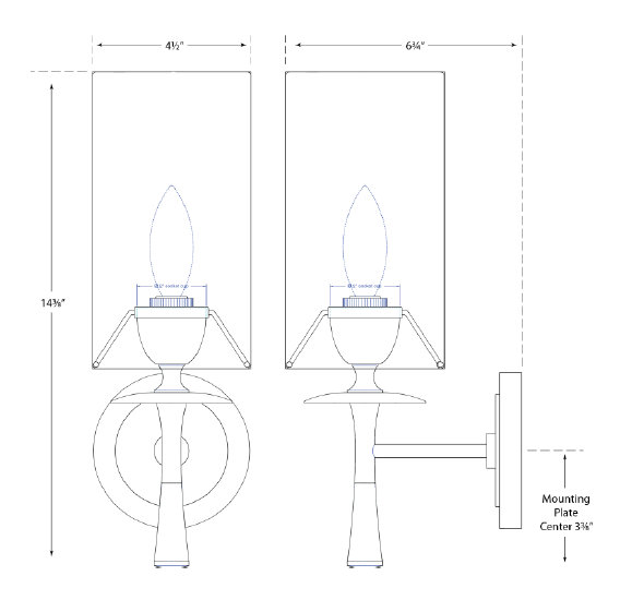 AERIN Drunmore Single Sconce, Bronze
