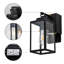 Lanterne murale d'extérieur noire H 11,75 po