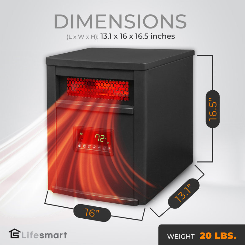 Lifesmart LifeSmart LifePro 8 Element 1500W Electric Infrared Quartz ...