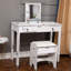 Ensemble coiffeuse et tabouret de maquillage Alyrah