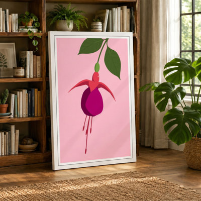 Fuchsia Bloom Botanical - Wrapped Canvas