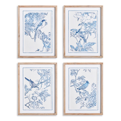 Étude d'oiseaux monochromes